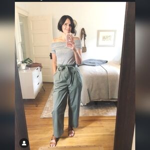 Anthropologie wide-leg paper bag pants, Small